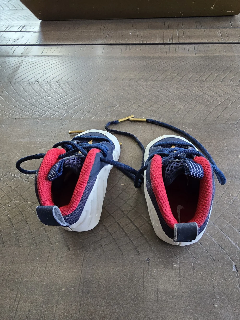Nike Toddler Navy, White and Red Foam Runner Sneakers